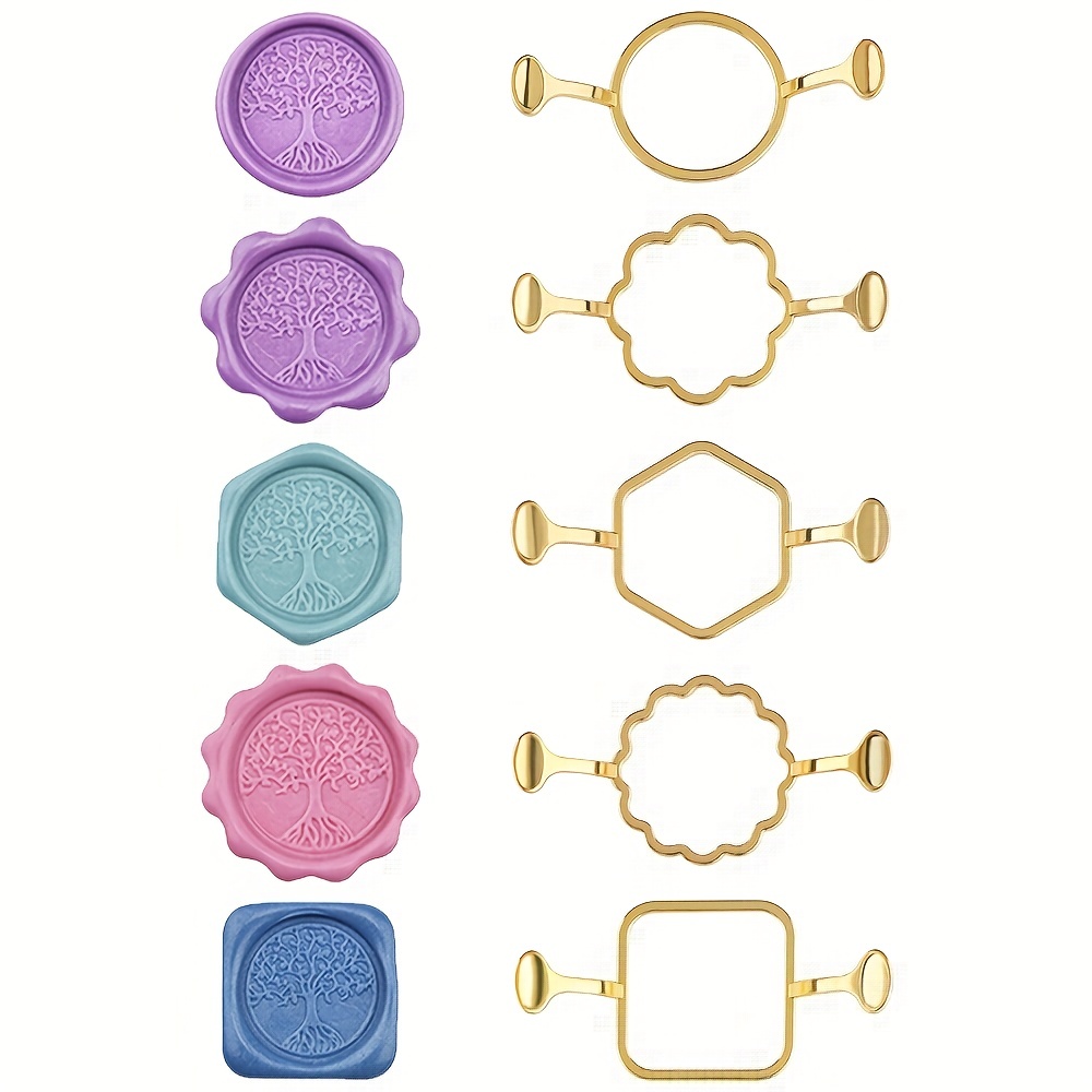 Wax Seal Stamp Kit - 1 인치 왁스 인감 스탬프 라운드