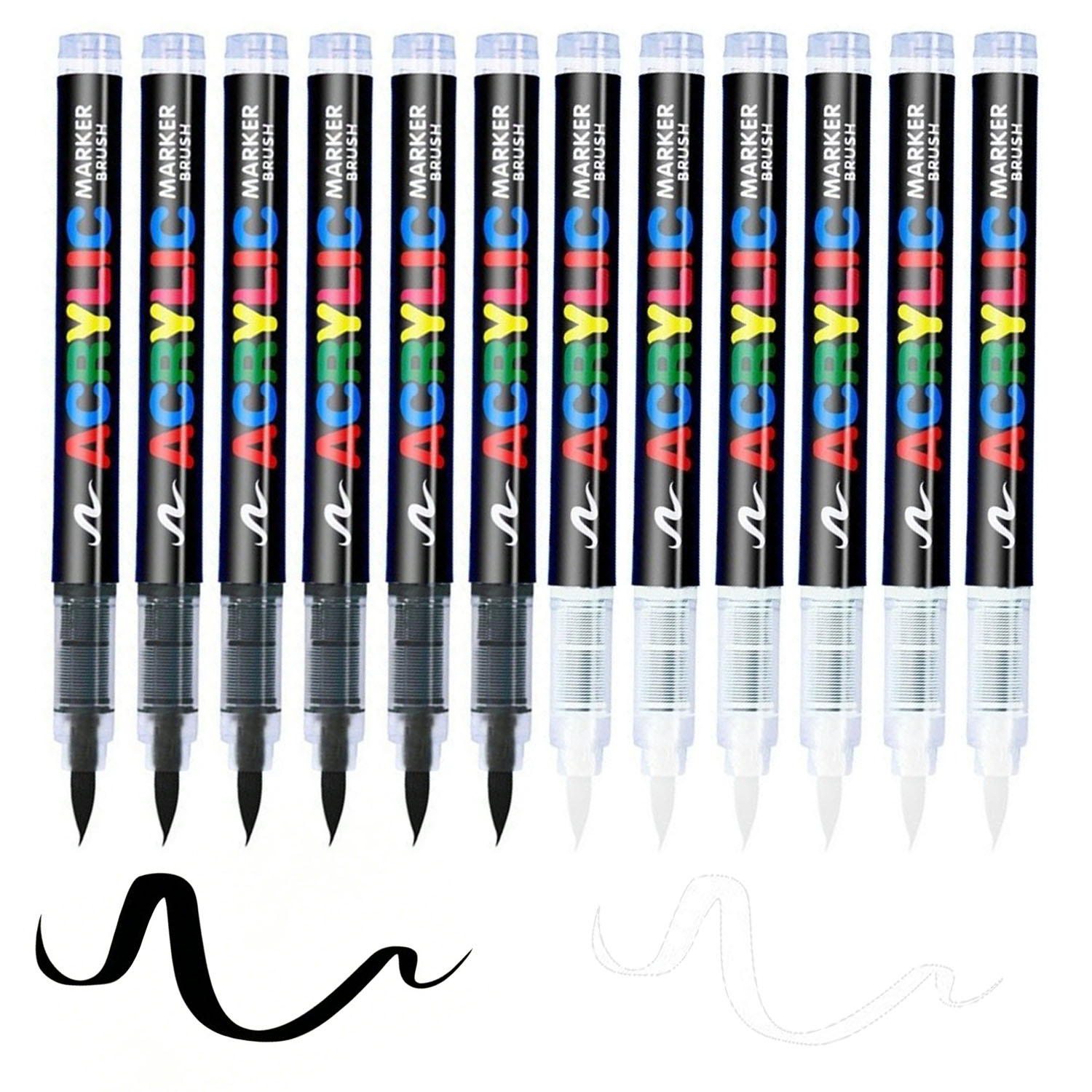 12개 블랙/화이트 프리미엄 소프트 팁 아크릴 마커 세 - Whiteboard Marker Set 리뷰 및 가격