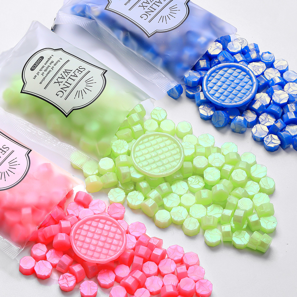 100pcs 오로라 보레 얼리스 팔각형 왁스 인감 비즈 - Wax Seal Stamp Kit 리뷰 및 가격