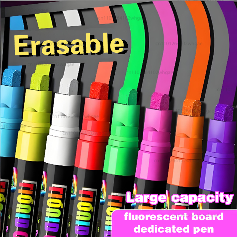 8색 8mm 액체 분필 지울 수 있는 형광펜 화이트보드 - Whiteboard Marker Set 리뷰 및 가격