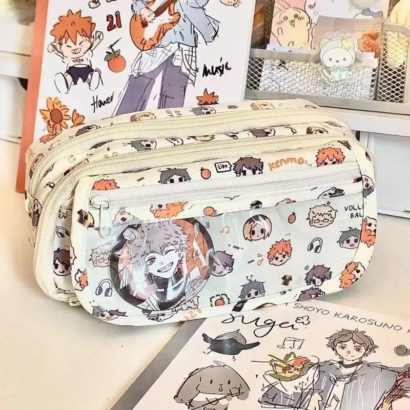 애니메이션 하이큐!! 귀여운 통통한 필통 만화 캐릭터  - Stationery Warehouse 리뷰 및 가격