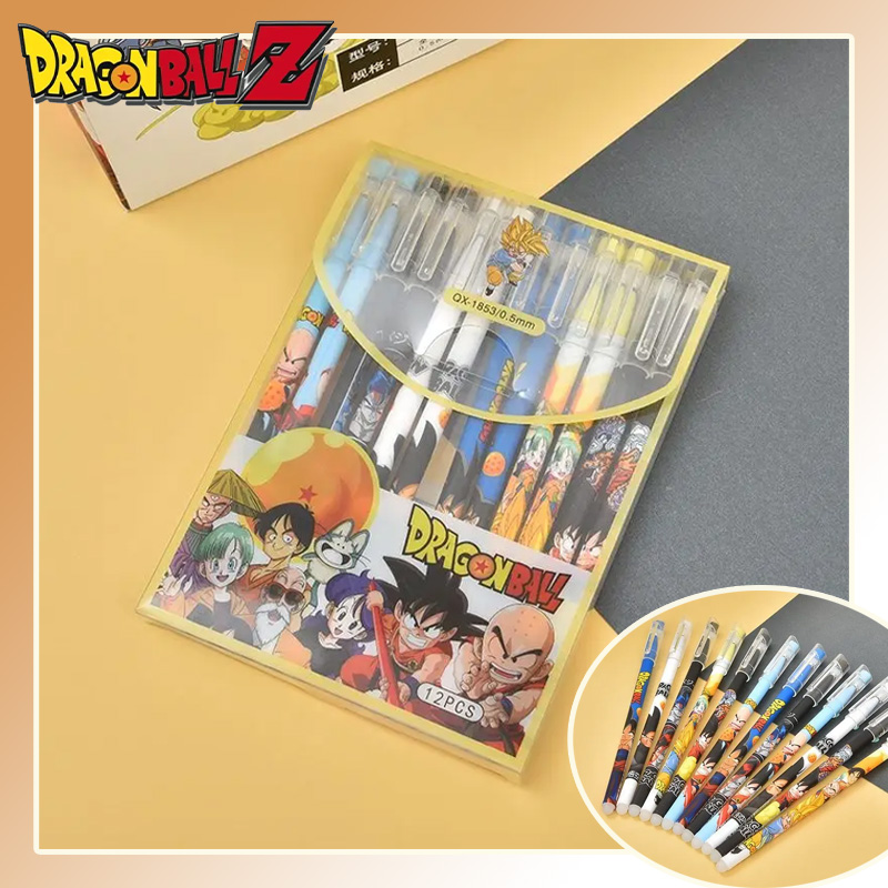 12개/세트 드래곤볼 젤 펜 애니메이션 0.6mm 리퀴 - Office Supply Office Stationery Items 리뷰 및 가격
